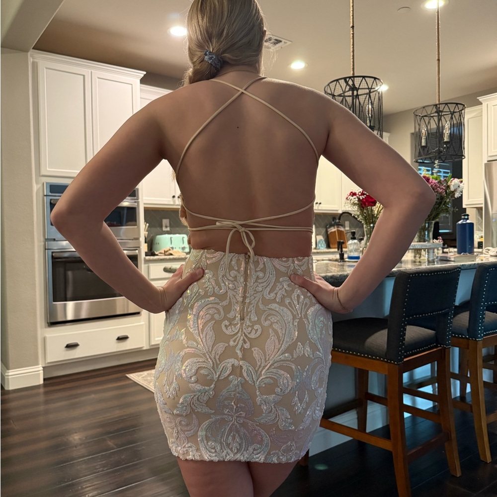 Cream homecoming dress